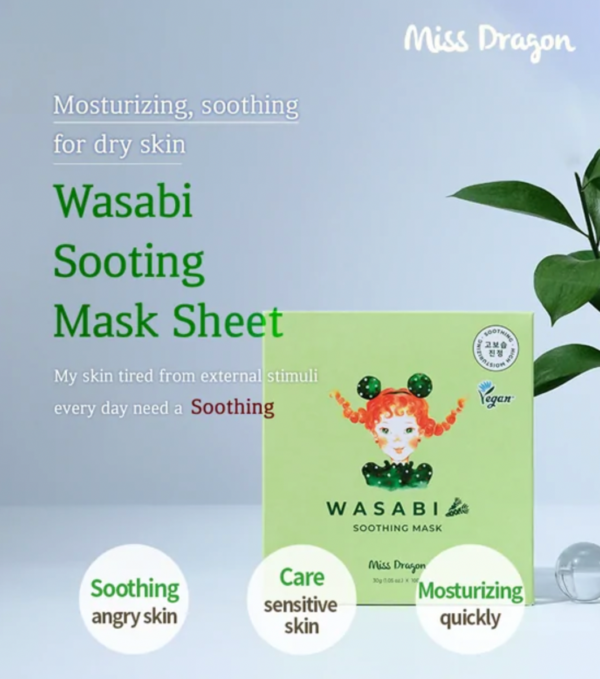 Miss Dragon Wasabi Masks, 10 Sheets 2