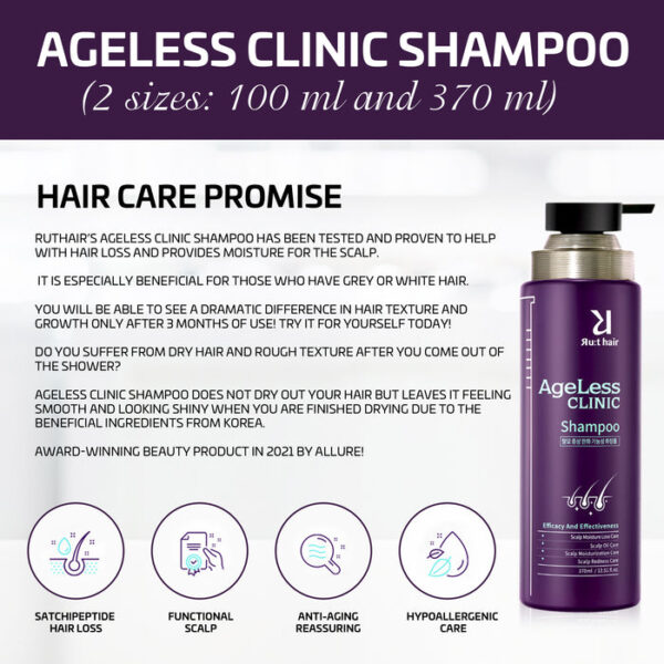 [RutHair] Ageless Hairloss Shampoo-370ml 2
