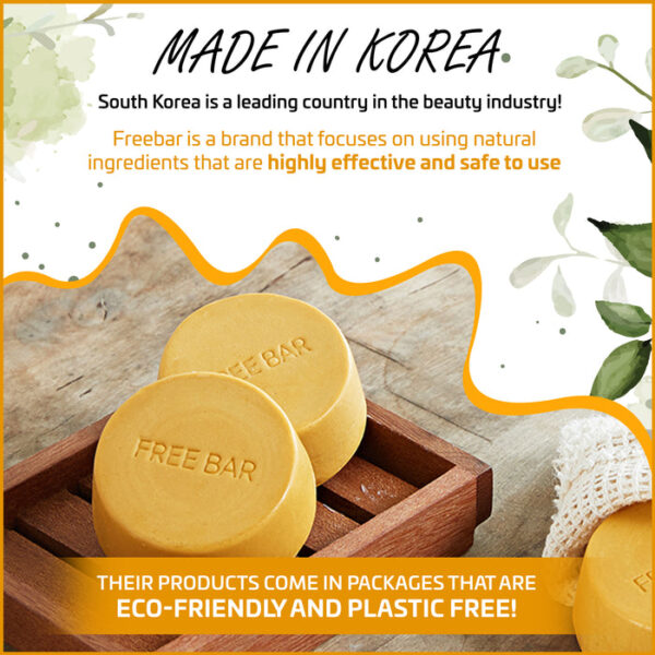 Freebar Shampoo Bar, All Natural Ingredients,Hair-Loss Prevention, Itchy-Scalp Relief, Safe for All Ages [Made in Korea] (100g) 4