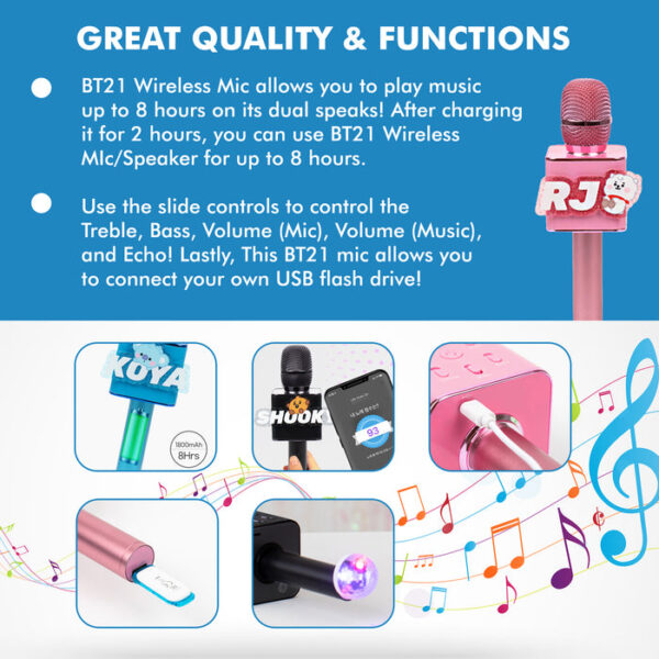 BT21 Official Bluetooth Microphone/Speaker 5